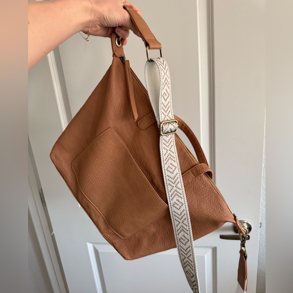 Anthropologie Large boho bag faux leather